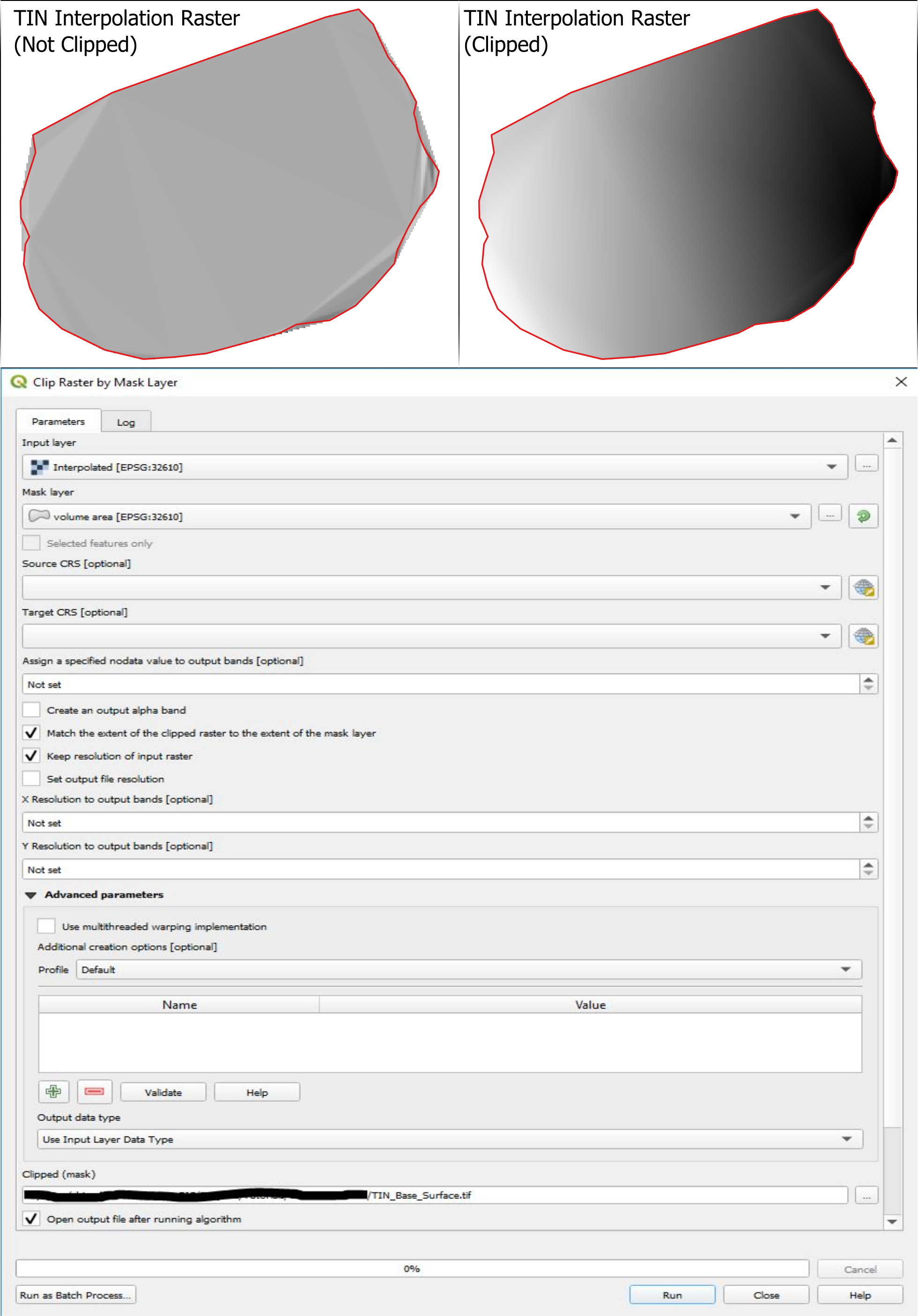 Clip TIN Interpolated Raster